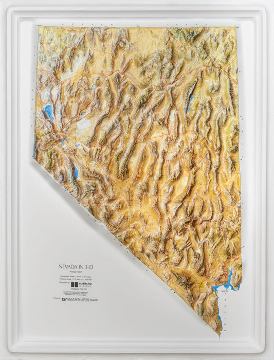 Nevada Raised Relief Map