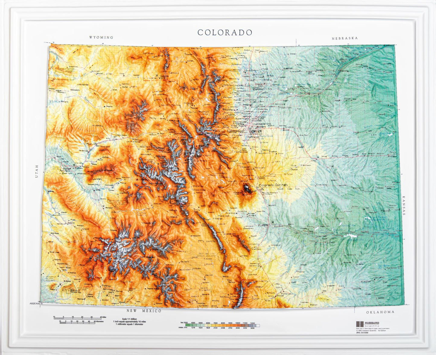 Colorado Raised Relief Map, Raven Style