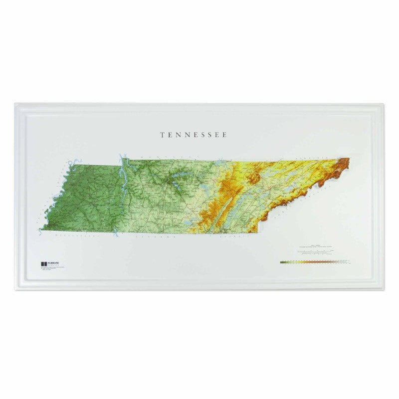 Tennessee Raised Relief Map, Raven Style