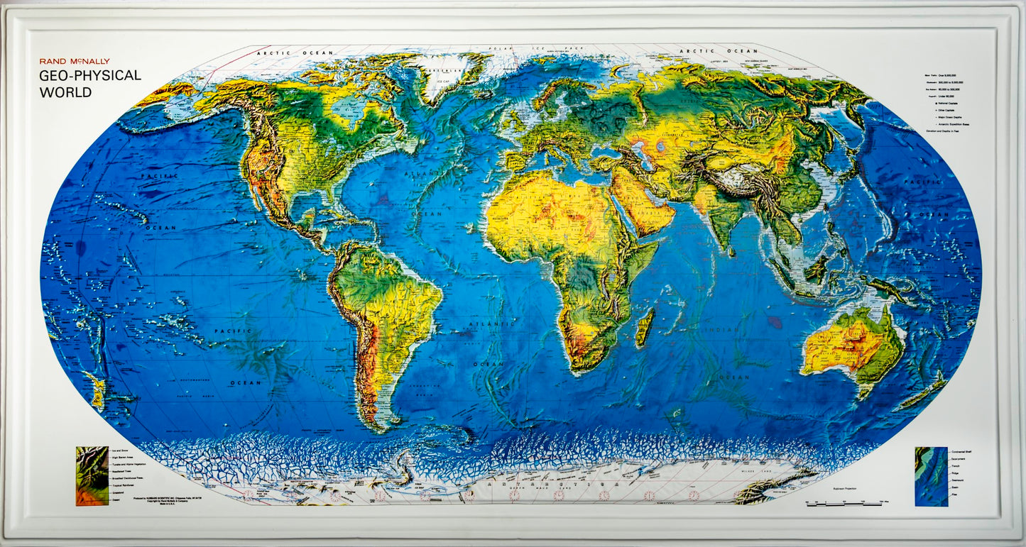 World Raised Relief Map