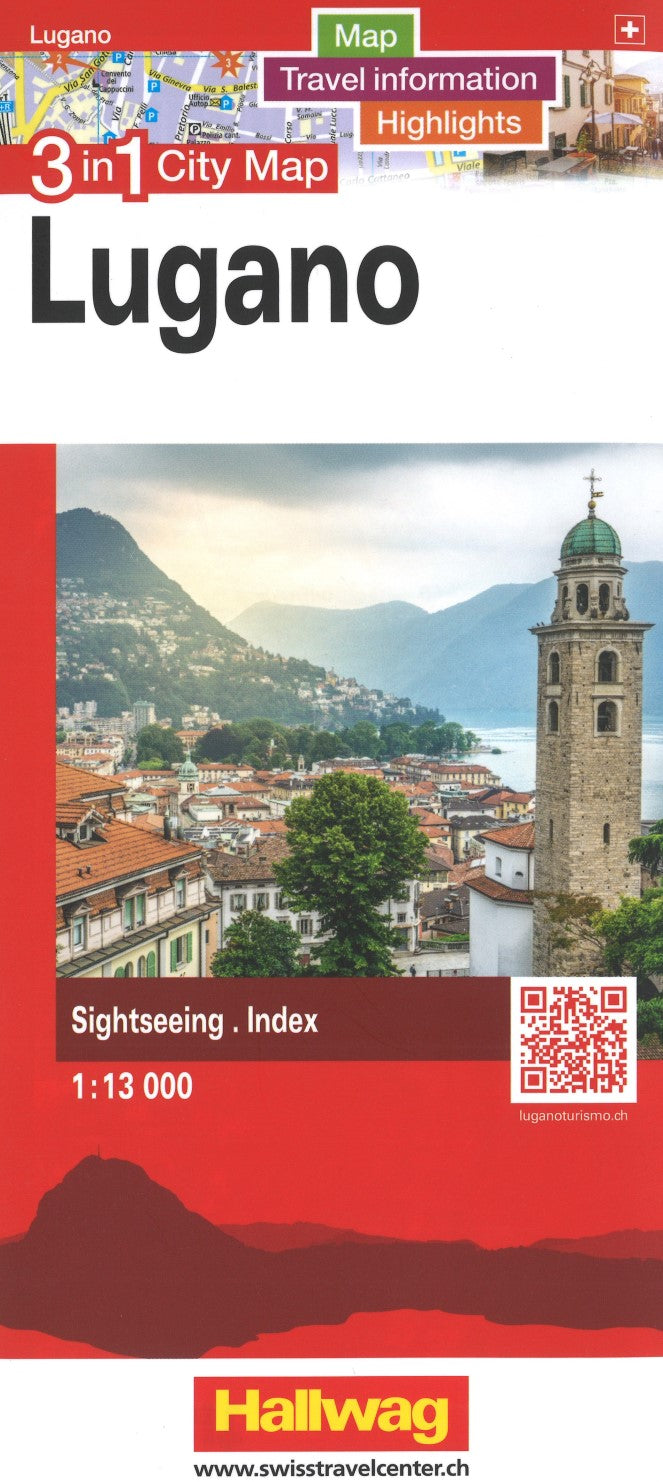 Lugano : 3 in 1 city map : Map : Travel Information : Highlights
