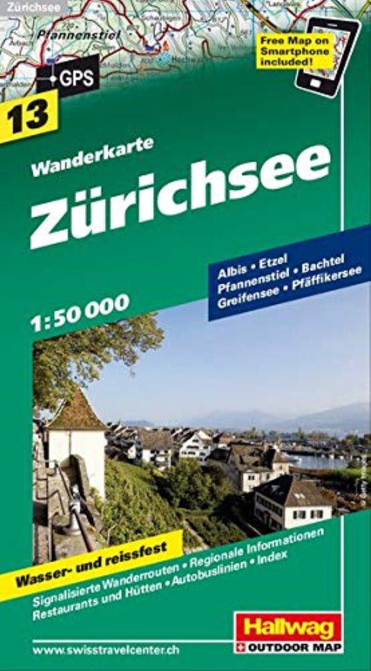 Zürichsee : wanderkarte : 13