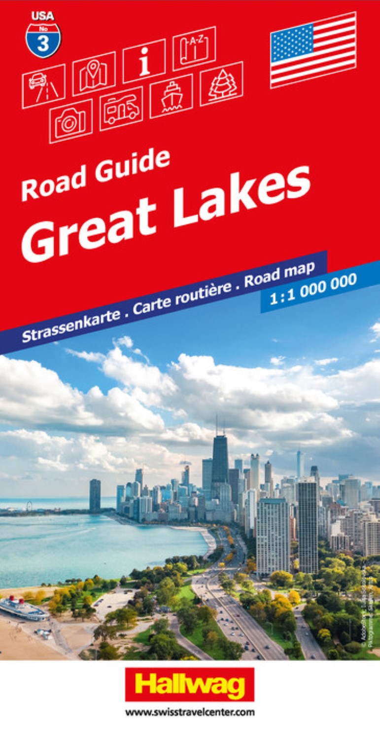 Great Lakes : road guide (USA Map #3)