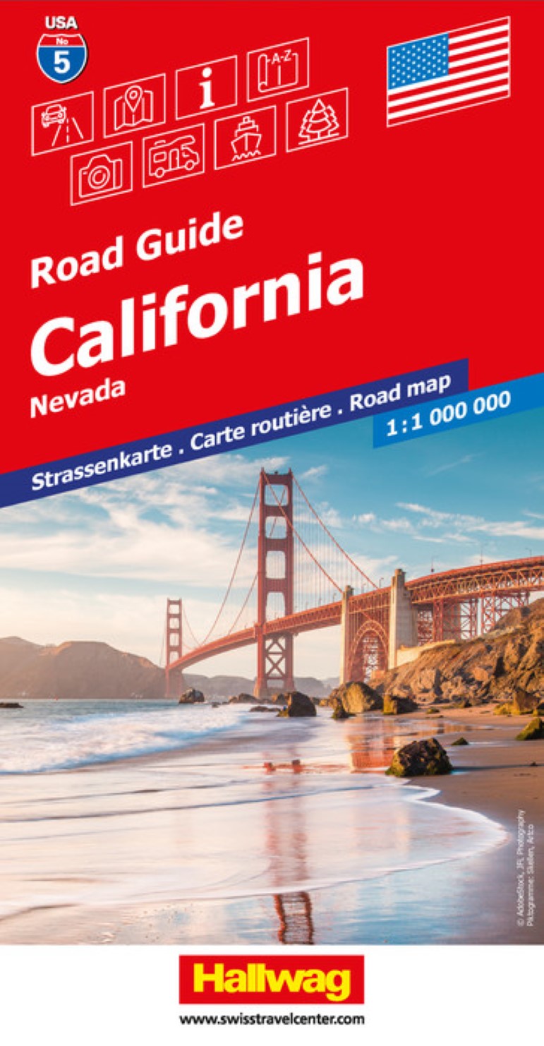 California : Nevada : road guide : 1:1 000 000 (USA Map #5)