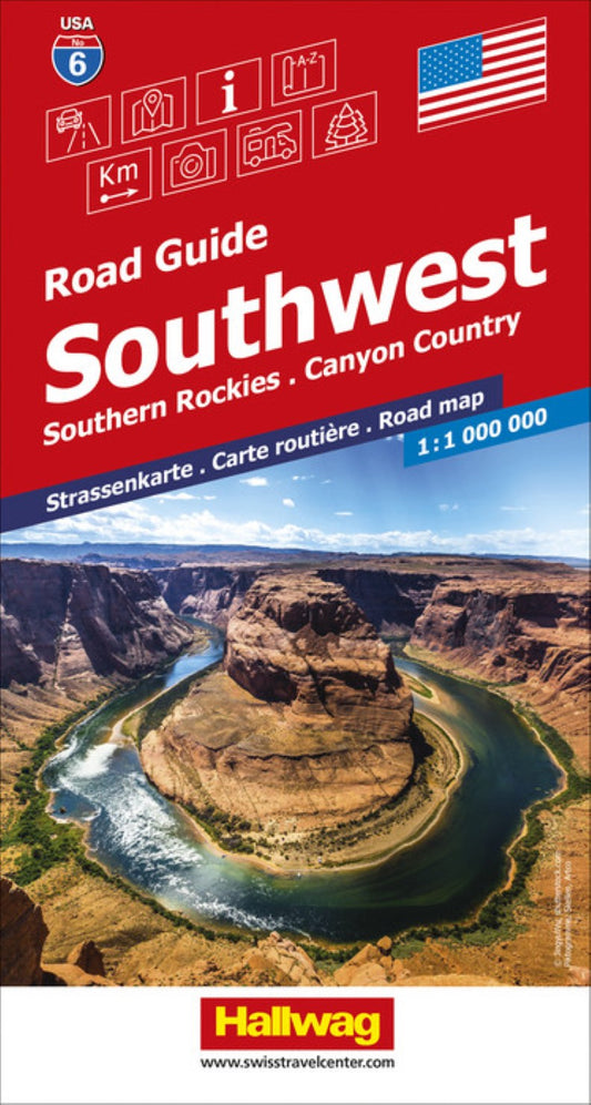 Southwest : southern Rockies : Canyon Country : road guide : 1:1 000 000