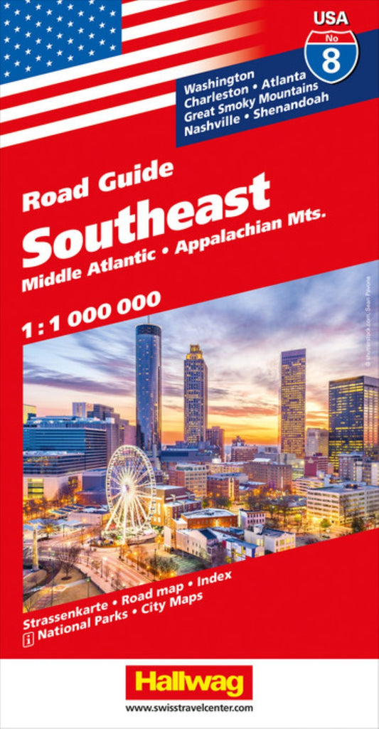 Southeast : middle Atlantic : Applachian Mts. : road guide (USA Map #8)