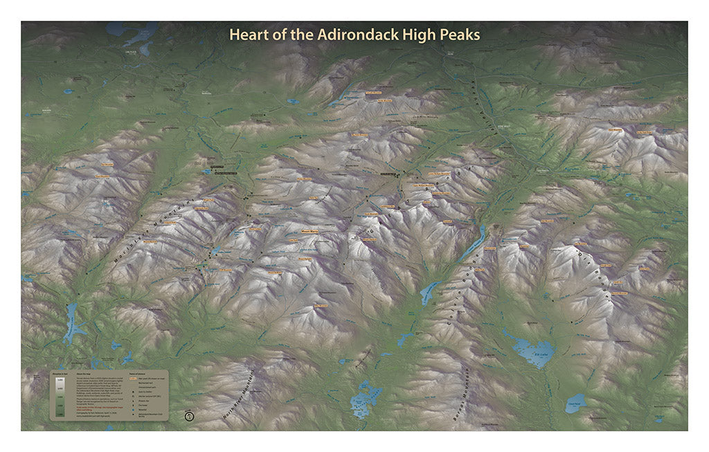 Heart of the Adirondack High Peaks - Laminated