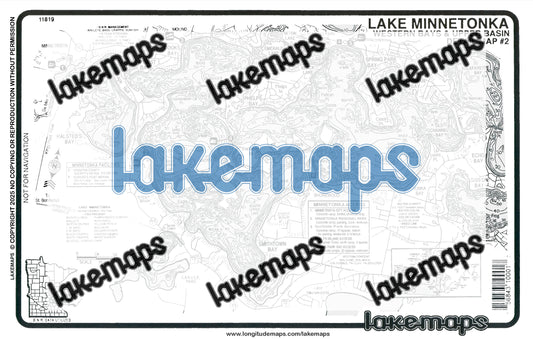 Hennepin County, MN - Lake Minnetonka - map 2 - Western Bays & Up Basin - Lakemap - 11819