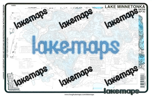 Hennepin County, MN - Lake Minnetonka - map 2 - Western Bays & Up Basin - Lakemap - 11819