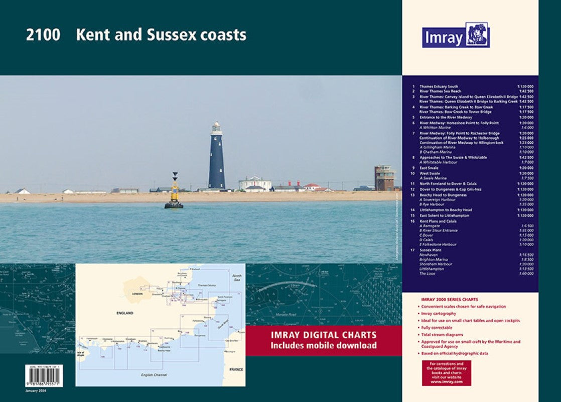 2100 Kent and Sussex Coasts Nautical Charts