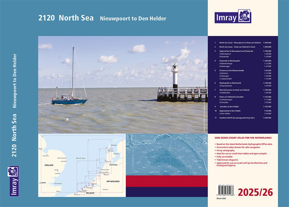 2120 North Sea - Nieuwpoort to Den Helder 2025 -Wiro Nautical Charts