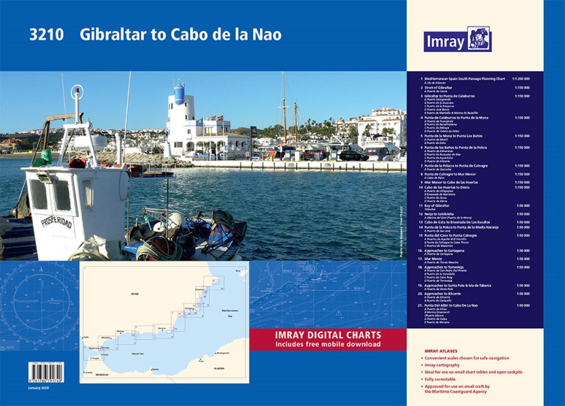 3210 Gibraltar to Cabo de la Nao Nautical Charts