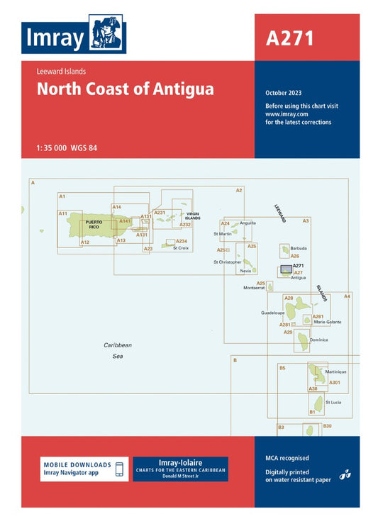 A271 North Coast of Antigua Nautical Charts