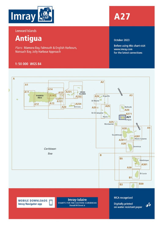 A27 Antigua Nautical Charts