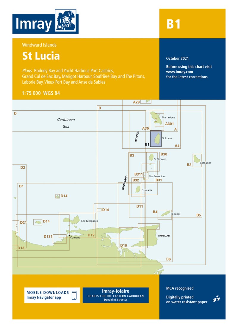 B1 St Lucia Nautical Charts