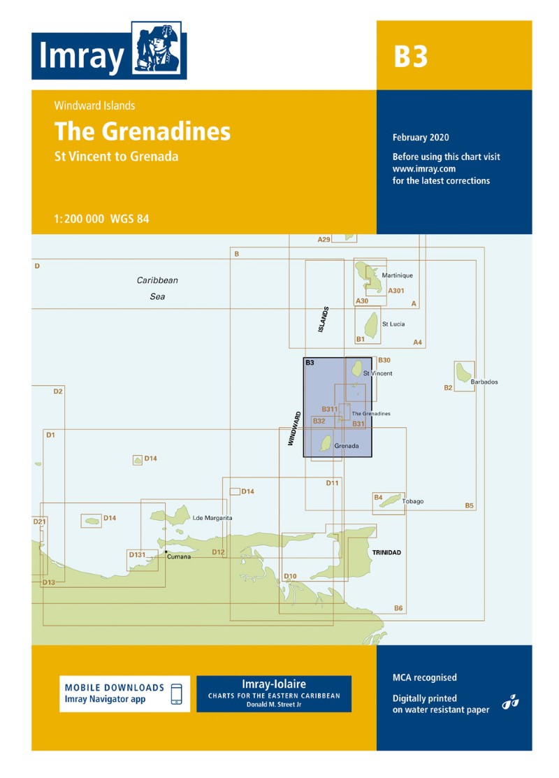 B3 The Grenadines Nautical Charts