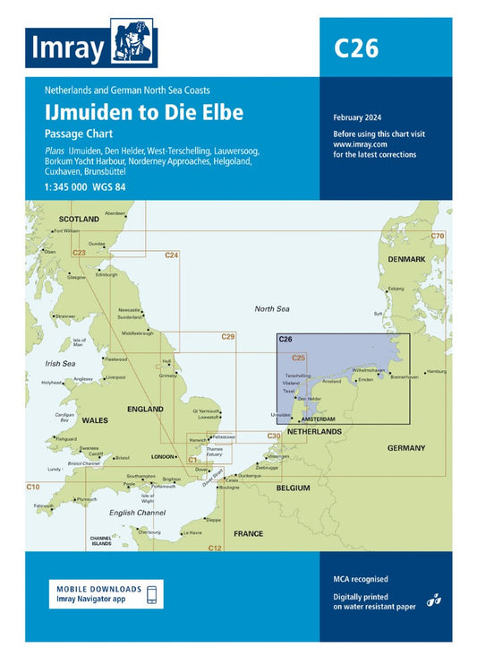 C26 IJmuiden to Die Elbe Nautical Charts