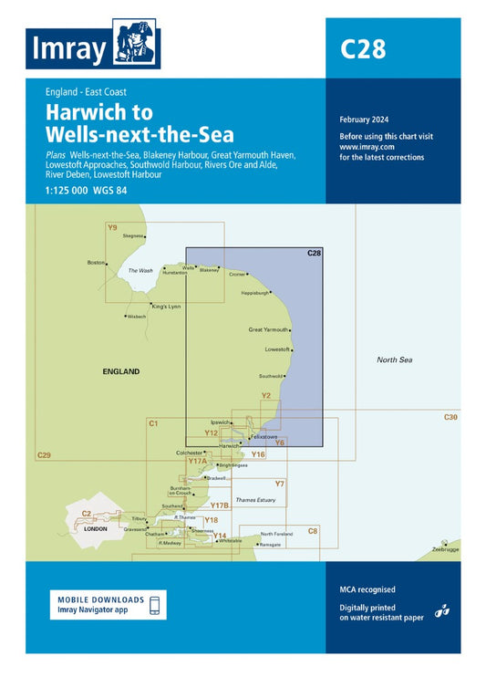 C28 Harwich to Wells-next-the-Sea Nautical Charts