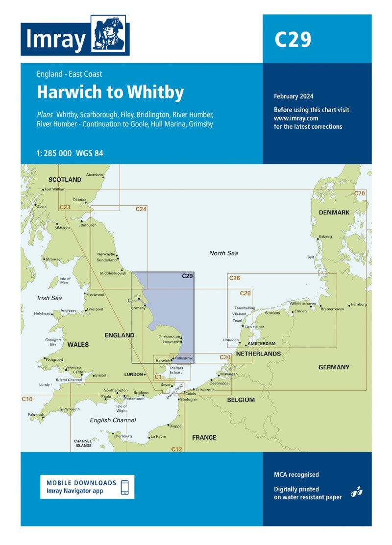 C29 Harwich to Whitby Nautical Charts