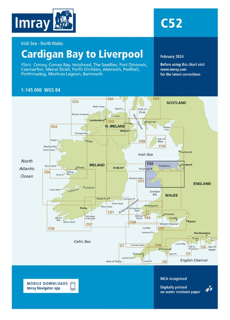 C52 Cardigan Bay to Liverpool Nautical Charts