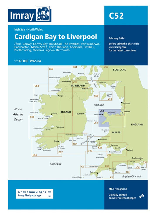 C52 Cardigan Bay to Liverpool Nautical Charts