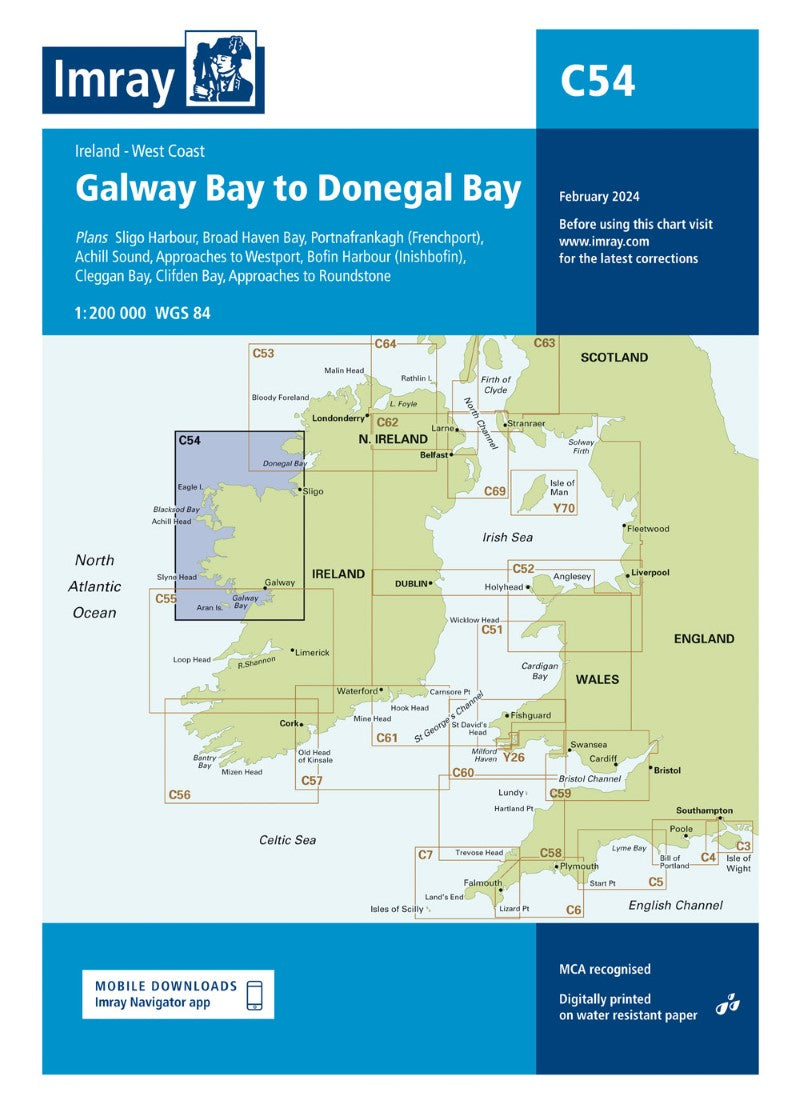 C54 Galway Bay to Donegal Bay Nautical Charts
