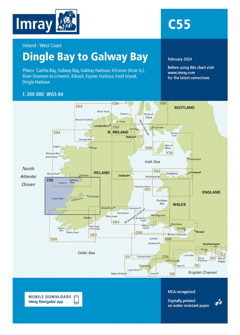 C55 Dingle Bay to Galway Bay Nautical Charts