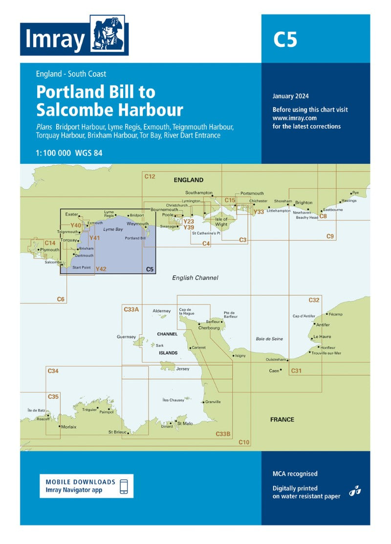 C5 Portland Bill to Salcombe Harbour Nautical Charts