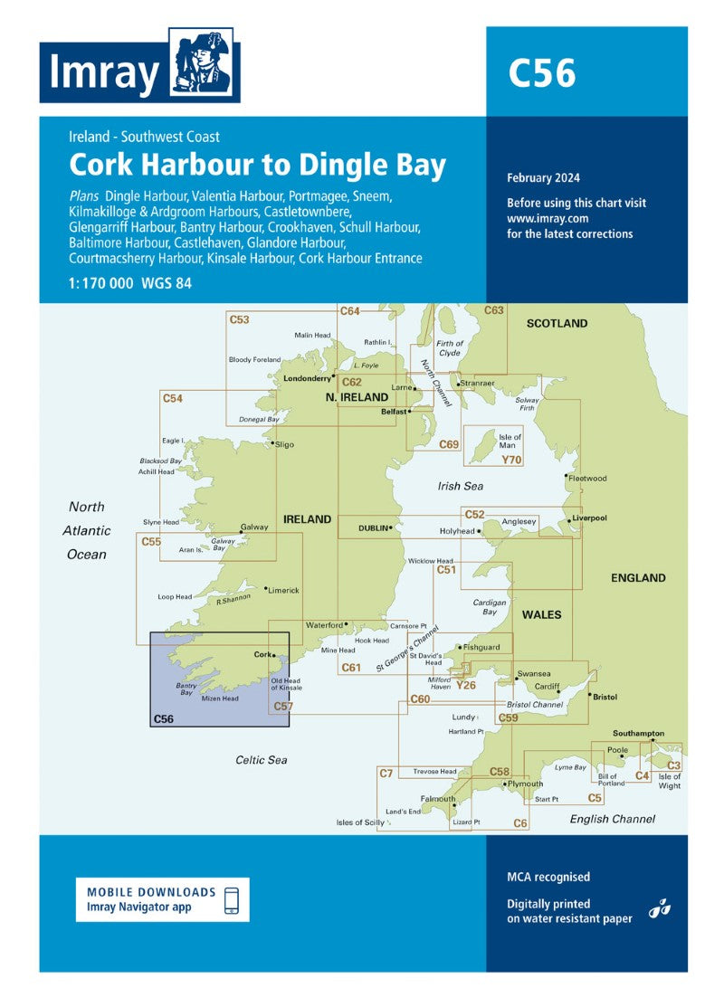 C56 Cork Harbour to Dingle Bay Nautical Charts