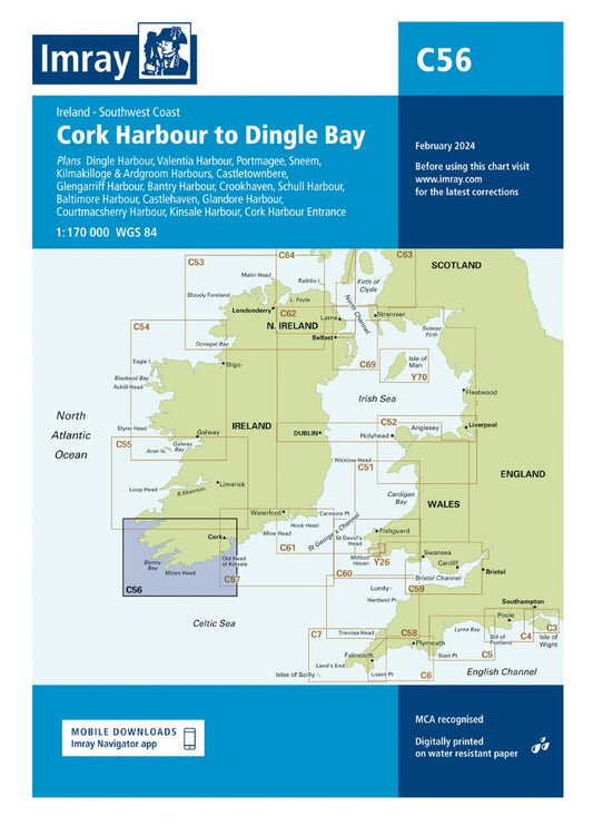 C56 Cork Harbour to Dingle Bay Nautical Charts