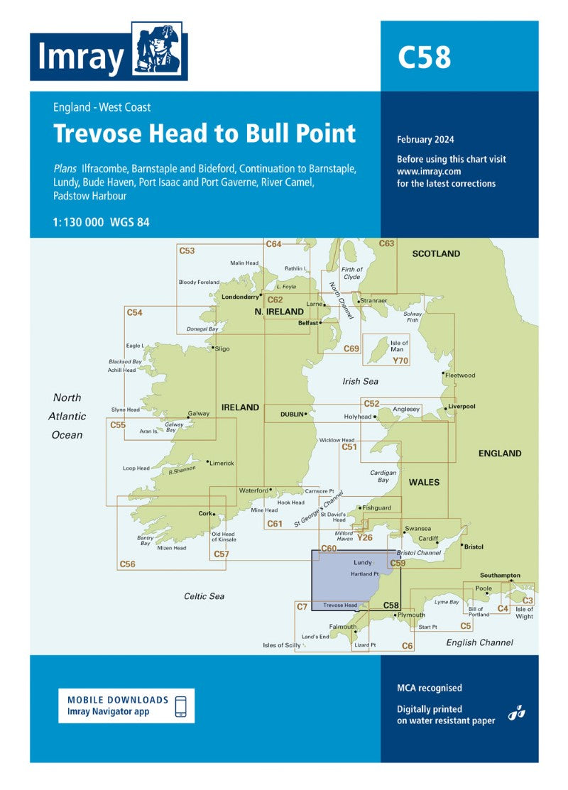 C58 Trevose Head to Bull Point Nautical Charts