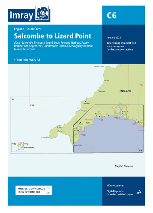 C6 Salcombe to Lizard Point Nautical Charts