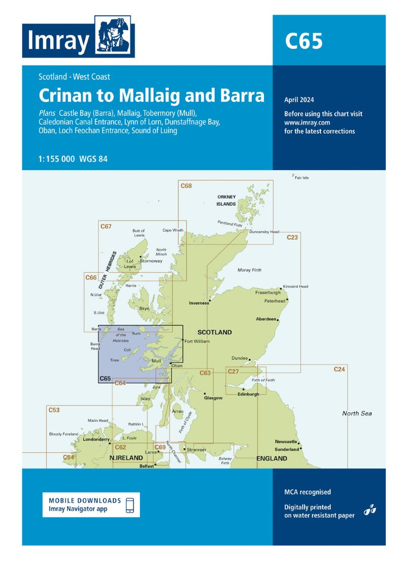 C65 Crinan to Mallaig and Barra Nautical Charts