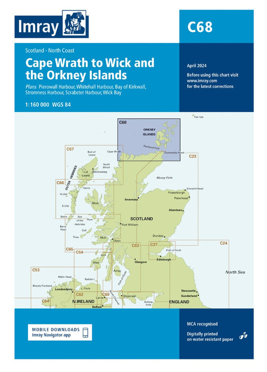 C68 Cape Wrath to Wick and the Orkney Islands Nautical Charts