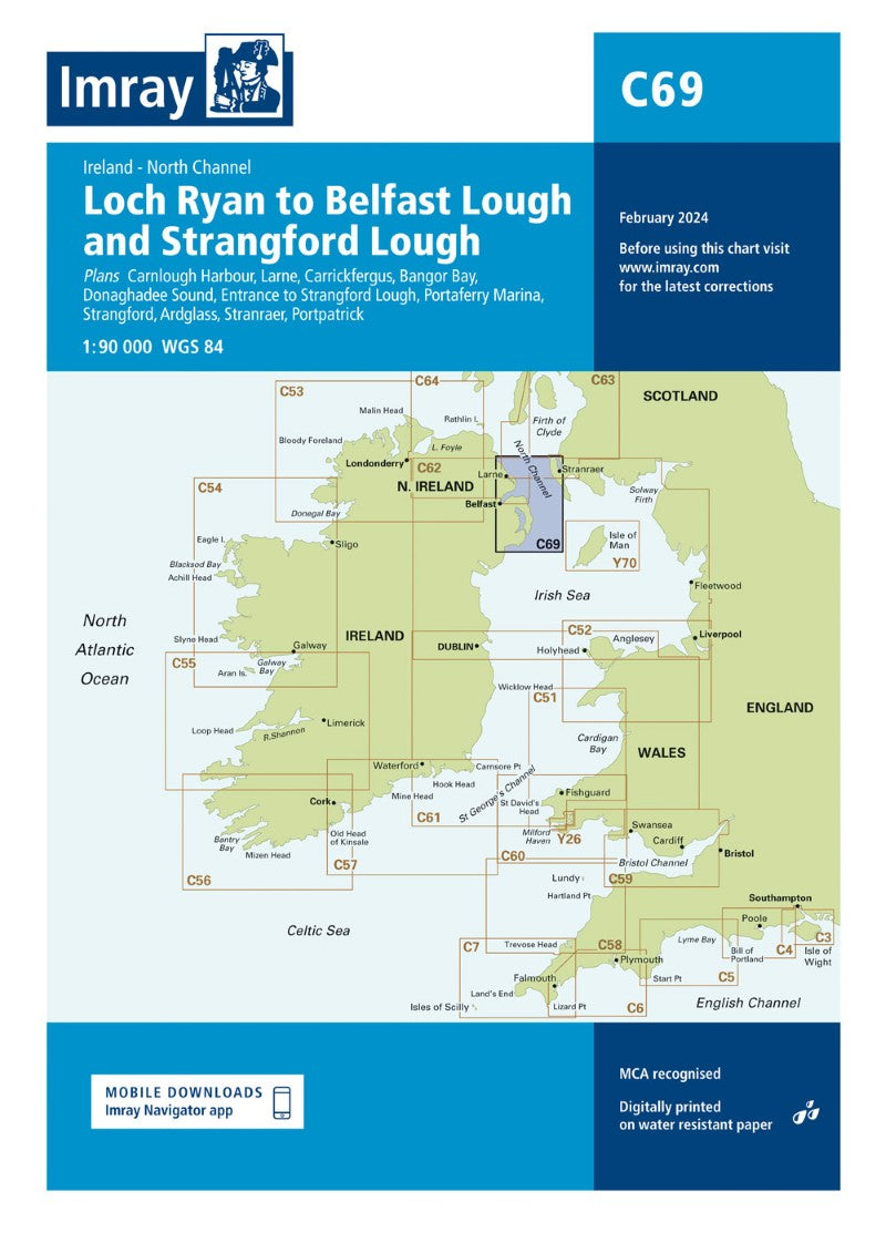 C69 Loch Ryan to Belfast Lough and Strangford Lough Nautical Charts