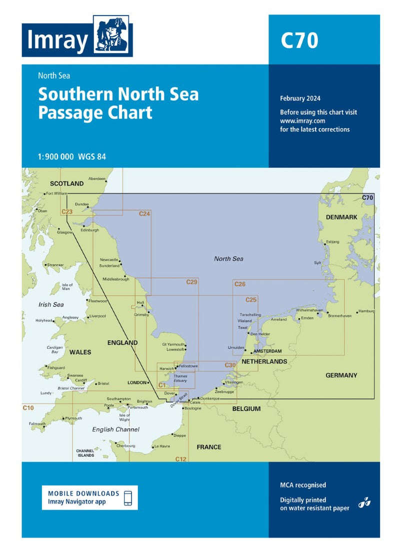 C70 Southern North Sea Nautical Charts