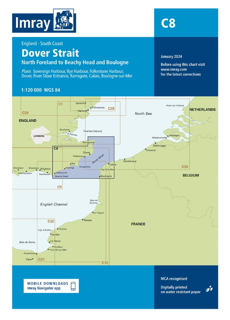 C8 Dover Strait Nautical Charts