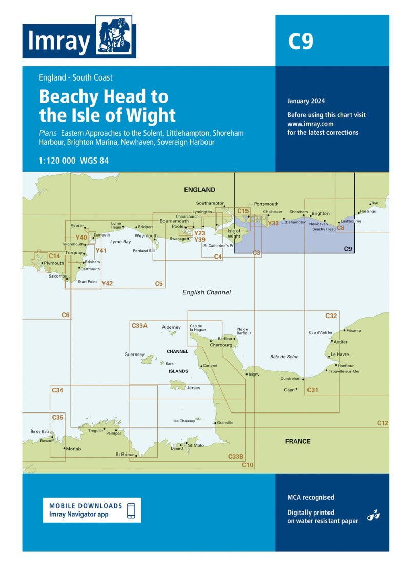 C9 Beachy Head to Isle of Wight Nautical Charts