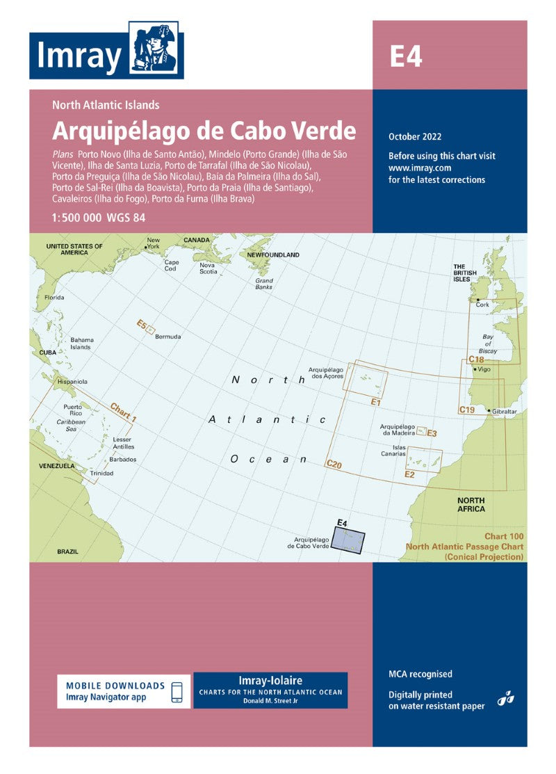 E4 Arquipélago de Cabo Verde Nautical Charts