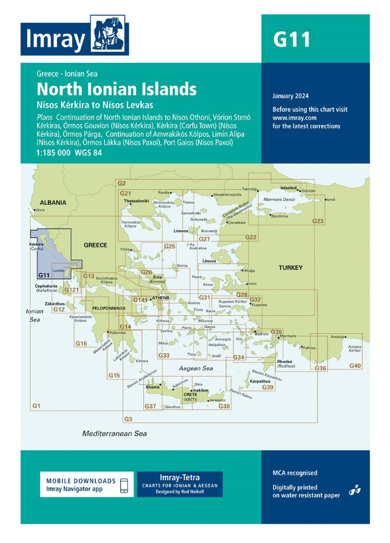 G11 North Ionian Islands Nautical Charts