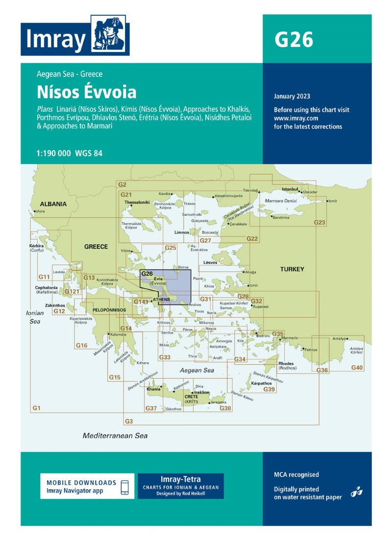 G26 Nisos Evvola Nautical Charts