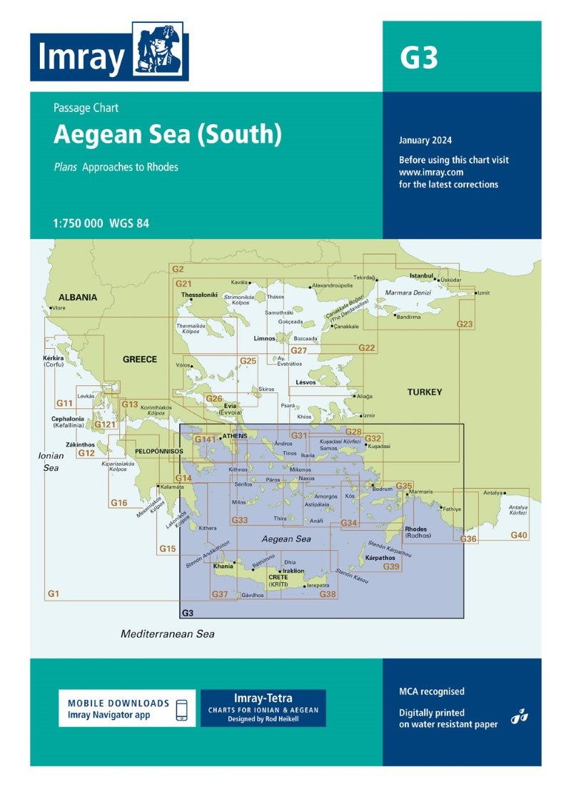 G3 Aegean Sea (South) Nautical Charts