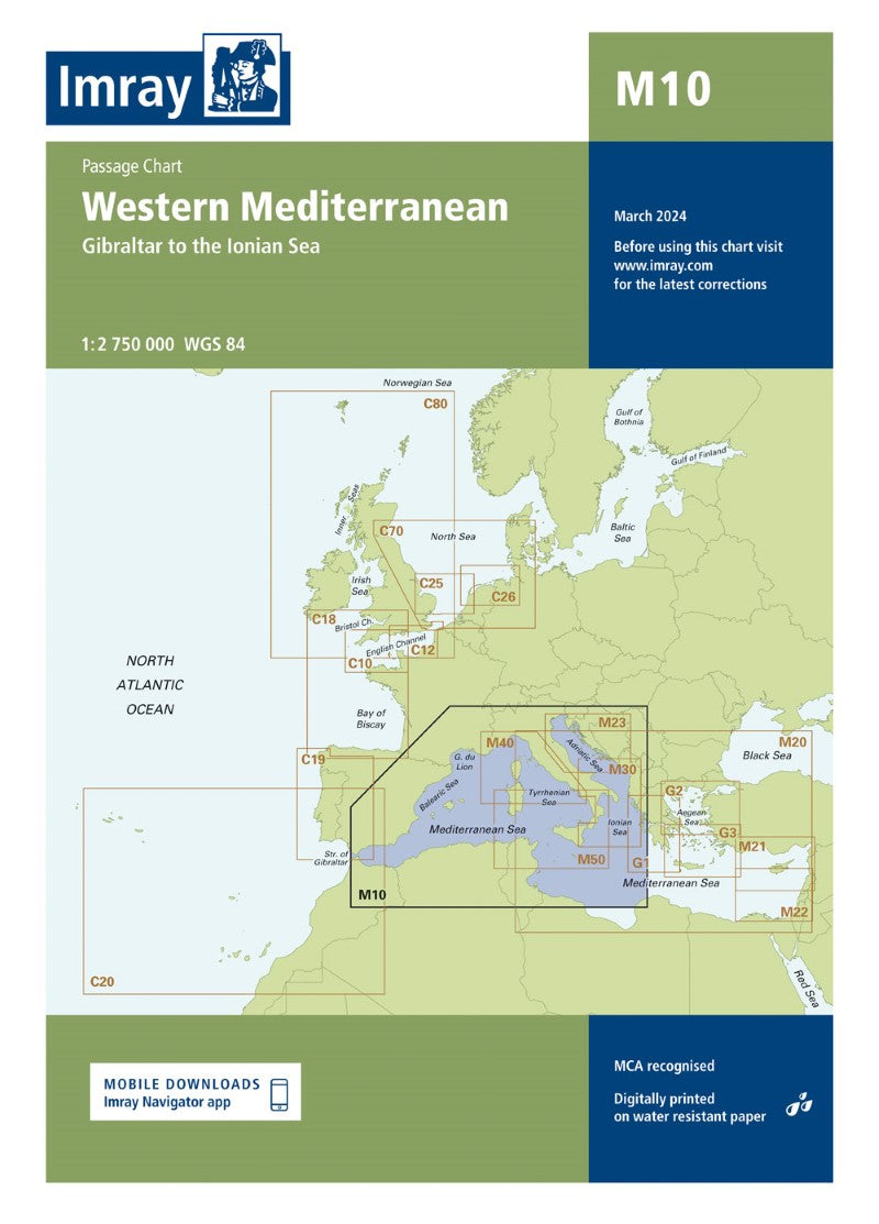 M10 Western Mediterranean Nautical Charts