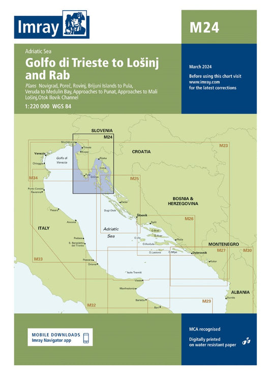 M24 Golfo di Trieste to Lošinj and Rab Nautical Charts