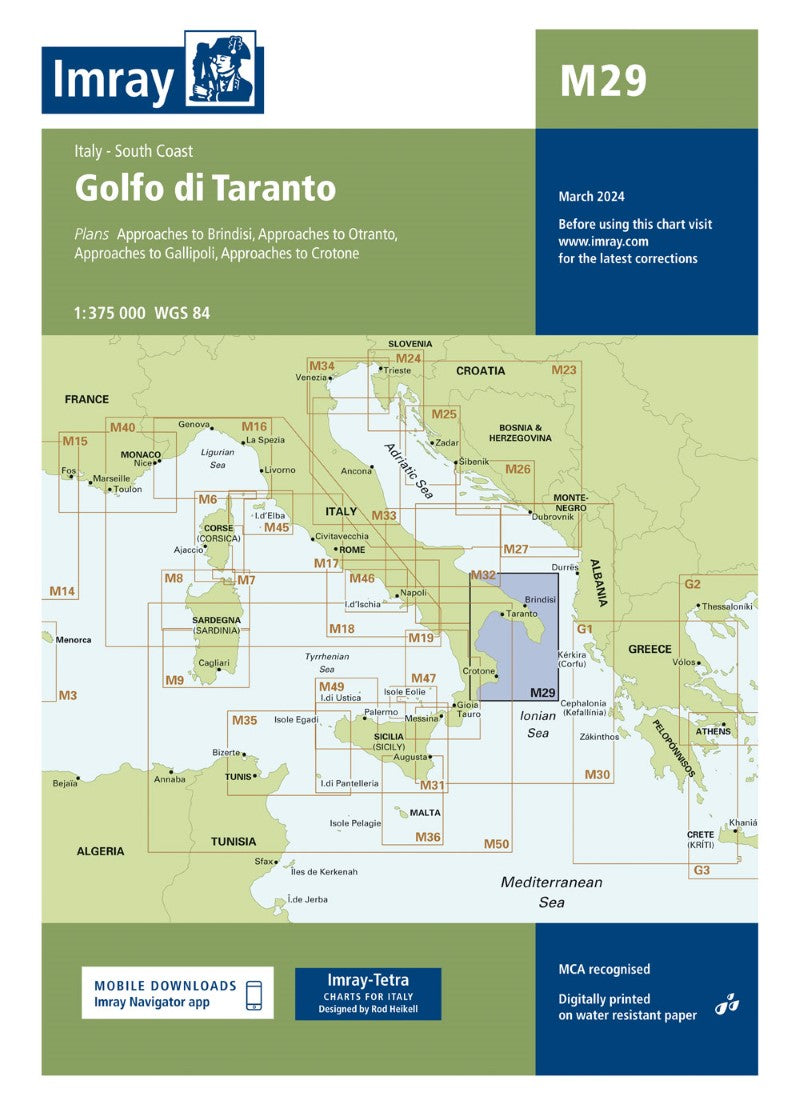 M29 Golfo di Taranto Nautical Charts