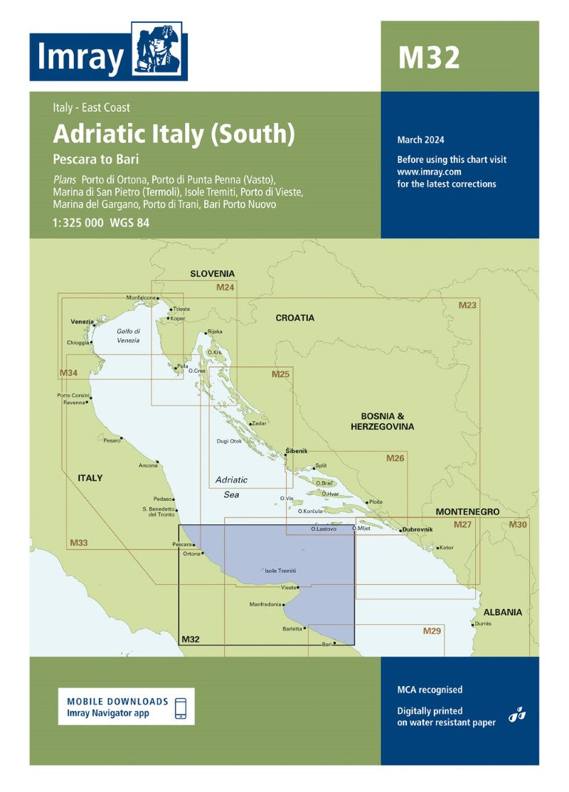 M32 Adriatic Italy (South) Nautical Charts
