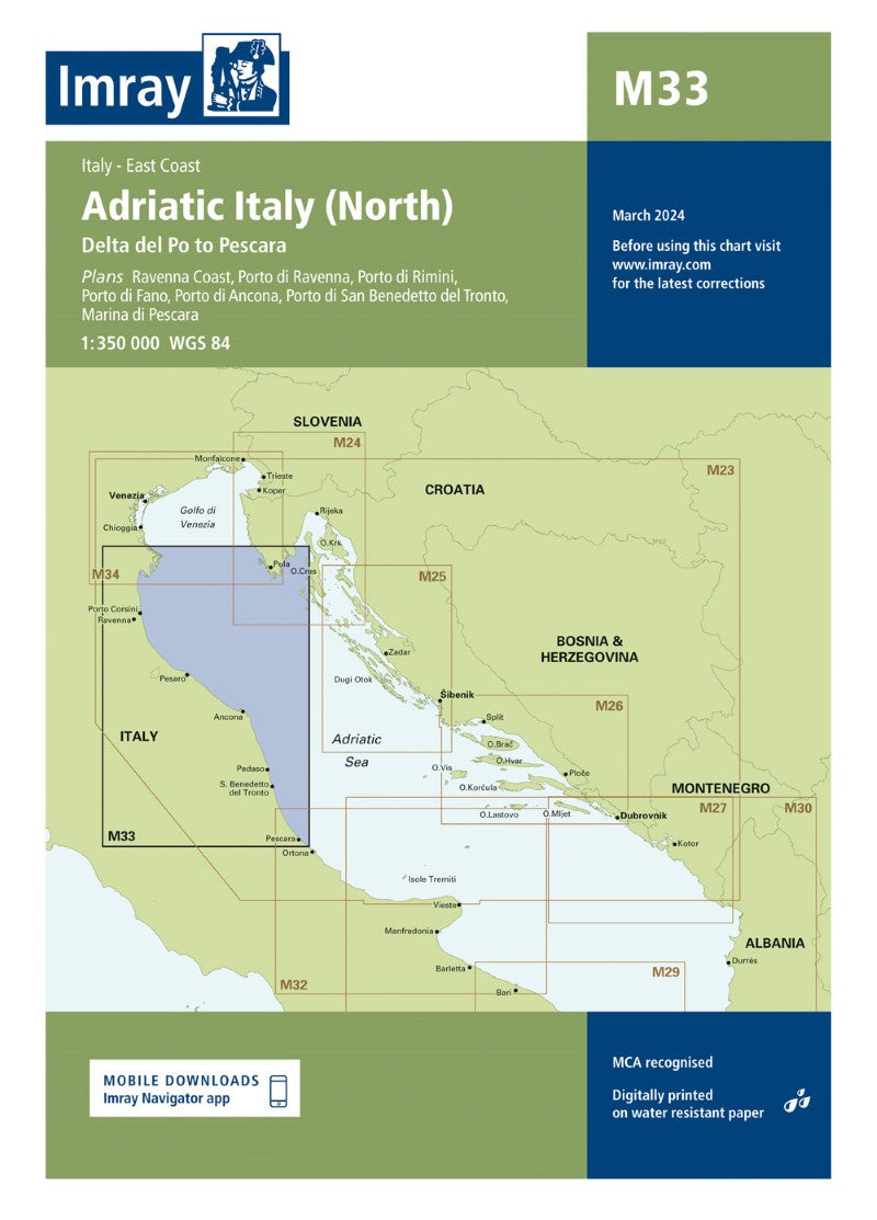 M33 Adriatic Italy (North) Nautical Charts