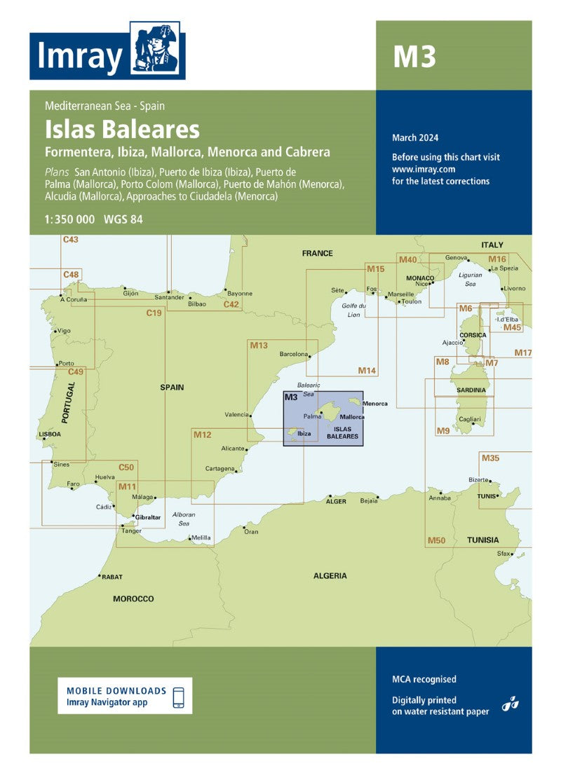 M3 Islas Baleares Nautical Charts