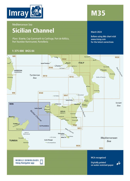 M35 Sicilian Channel Nautical Charts