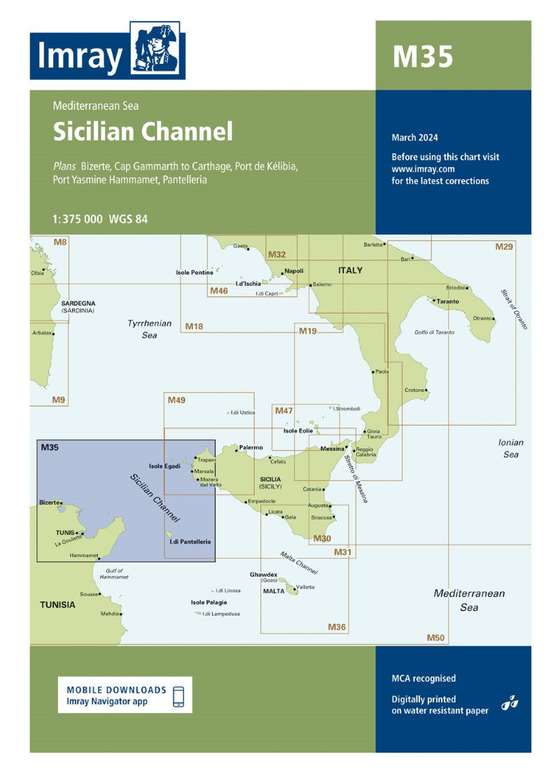 M35 Sicilian Channel Nautical Charts